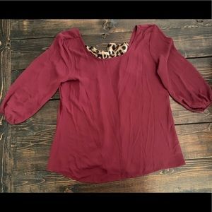 Adorable cheetah bow blouse